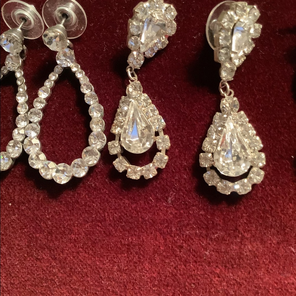 Glamorous Rhinestone Earrings - Picture 2 of 4